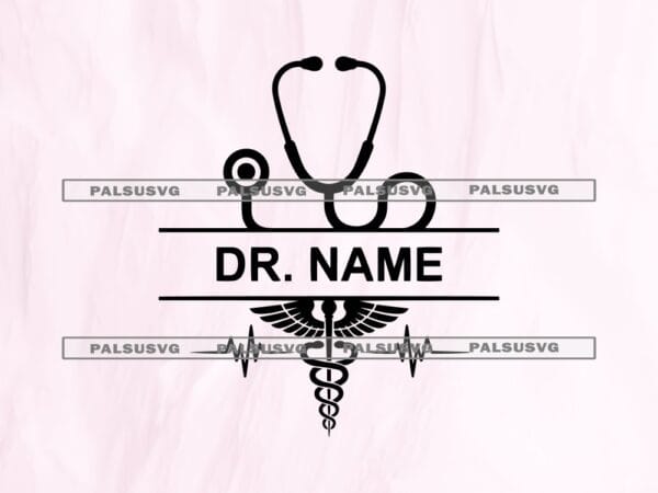 Doctor Split Monogram SVG
