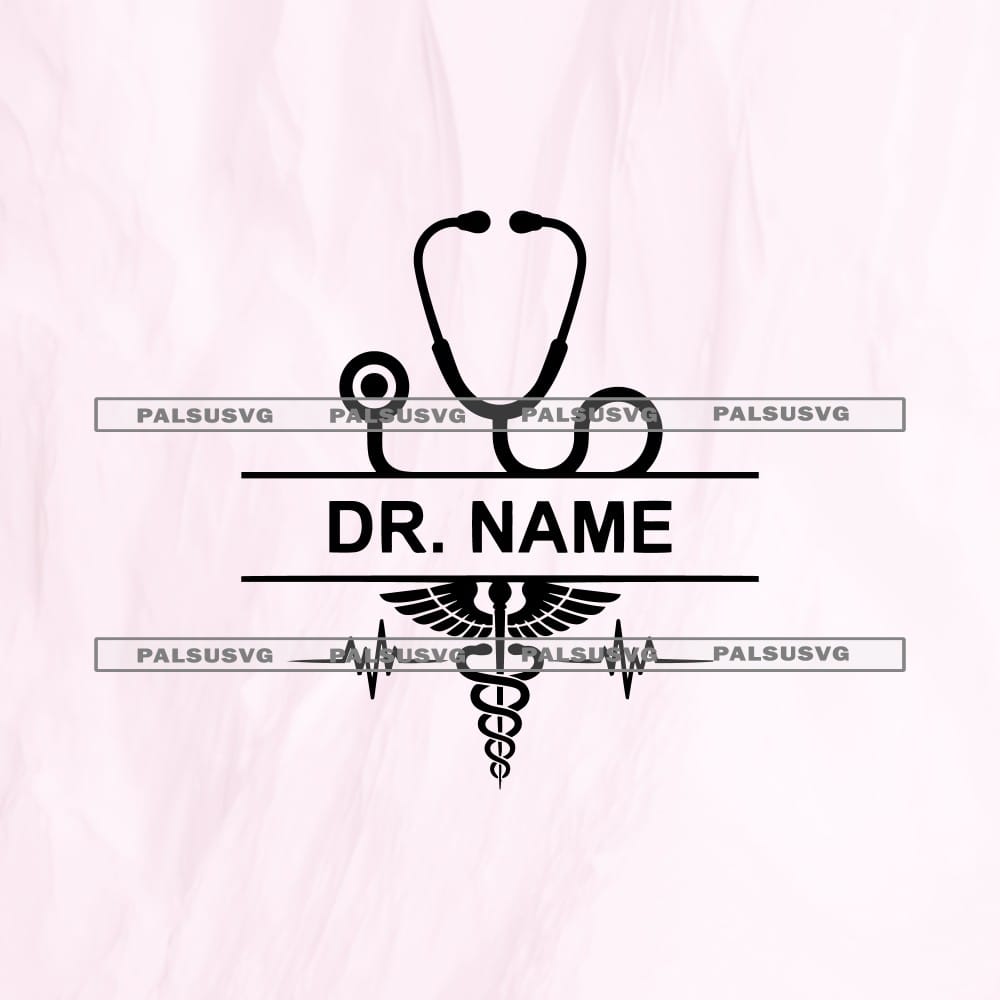 Doctor Split Monogram SVG