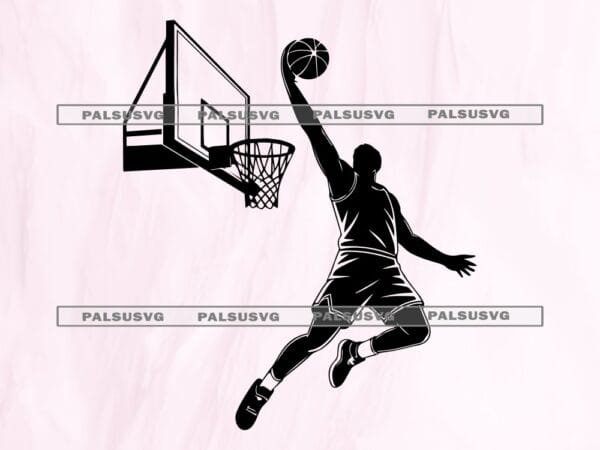 Slam Dunk Basketball Player SVG