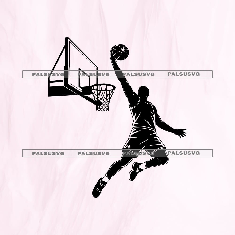 Slam Dunk Basketball Player SVG