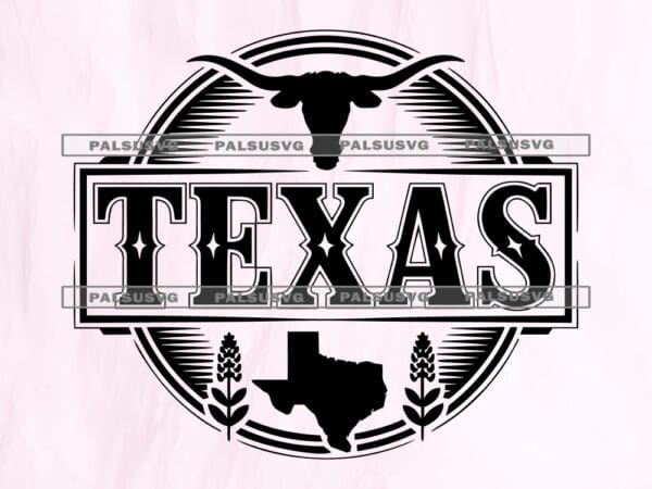 Texas Longhorn Emblem SVG