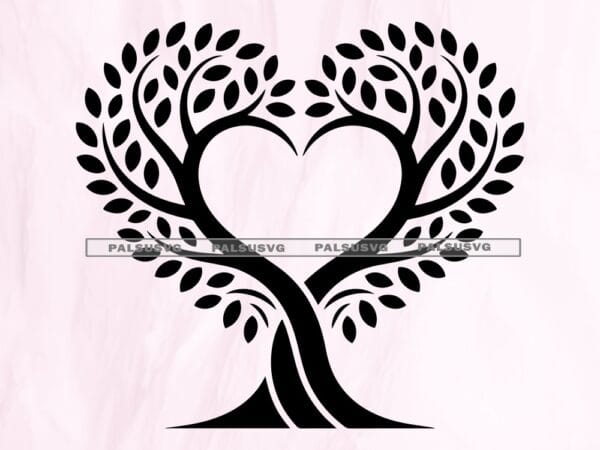 Heart Tree SVG | Family Love, Anniversary Gift