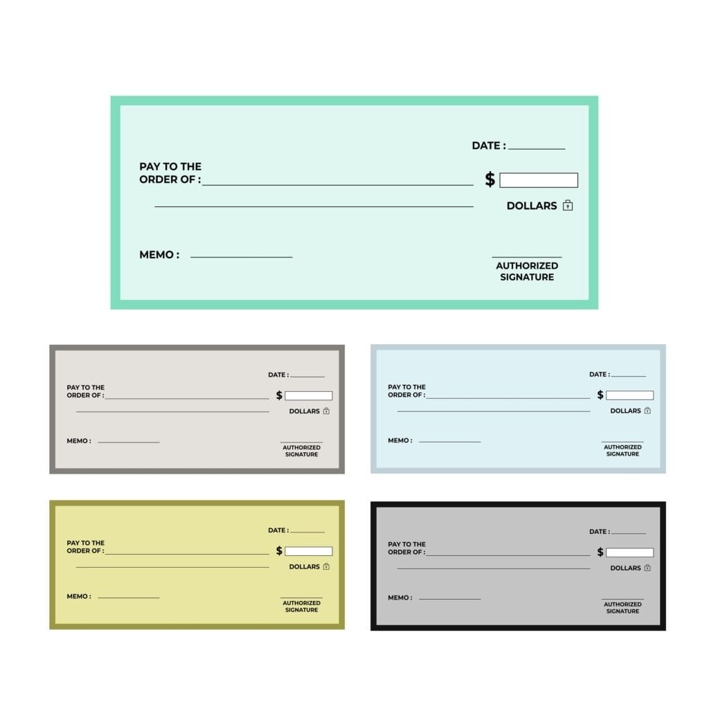Blank Check Template svg cricut
