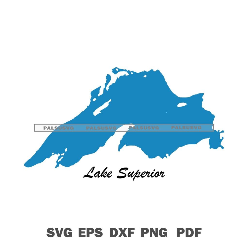 Lake Superior Map SVG, Lakes Cut File (Digital Download)