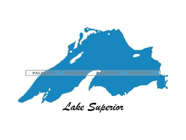 Lake Superior Map SVG, Lakes Cut File (Digital Download)