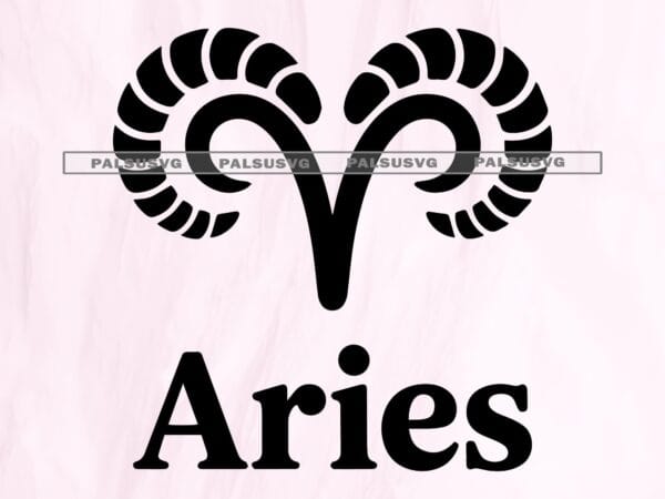 Aries Zodiac SVG, Ram Horns Astrology Cut File (Digital Download)