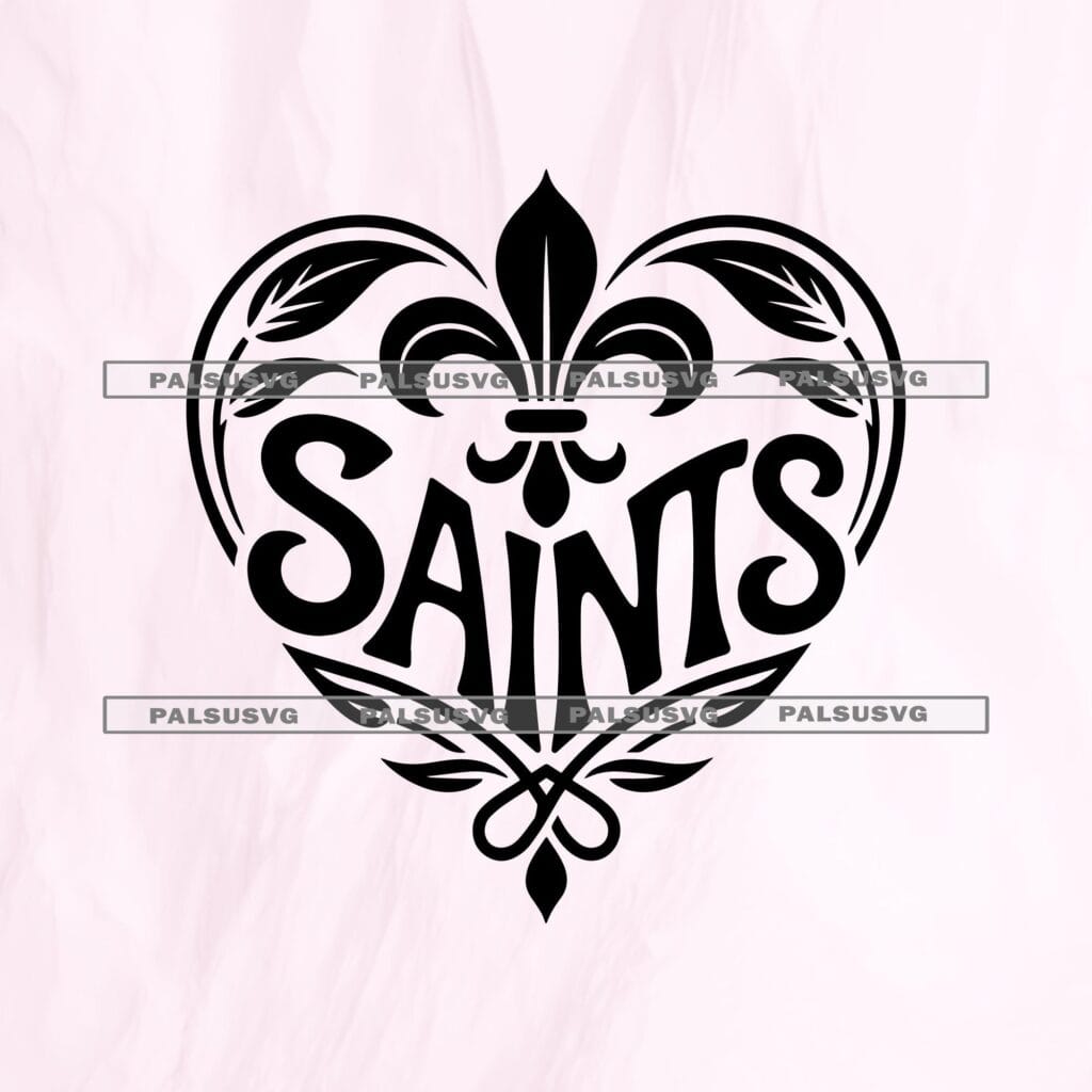 Fleur de Lis Heart SVG