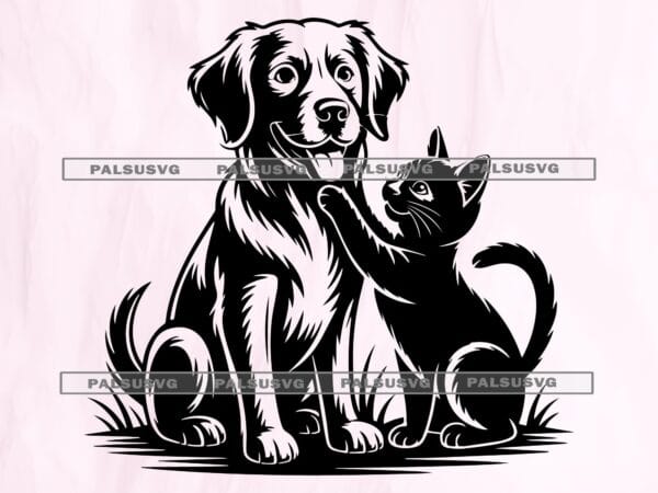 Cat and Dog SVG