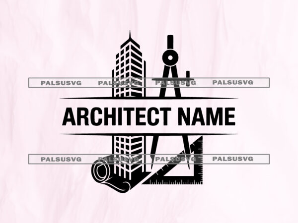 Custom Architect Split Monogram SVG